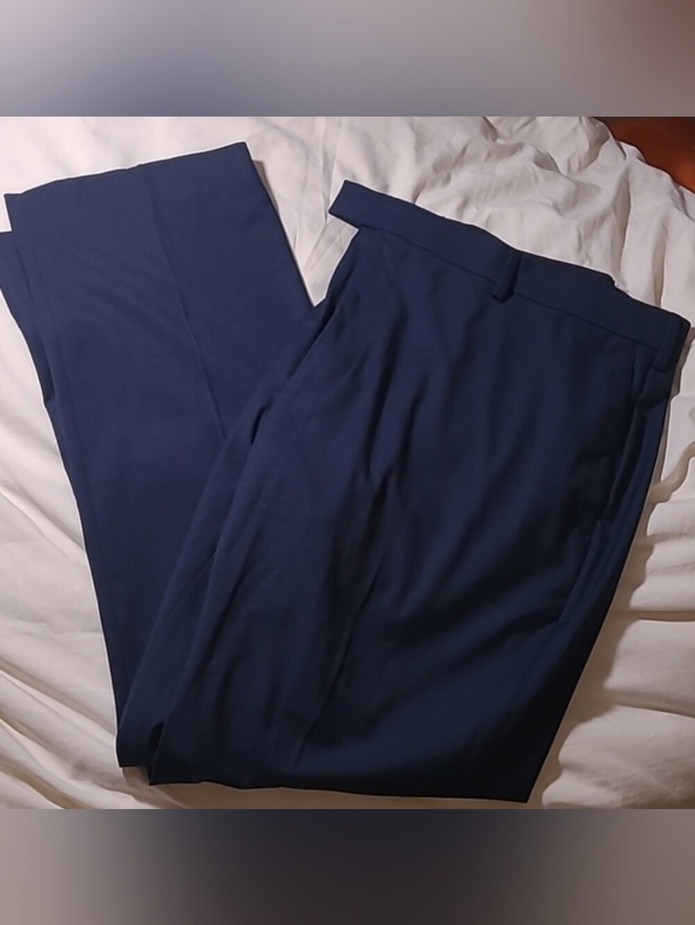 Savane Mens 42 x 30 dark blue classic dress pants slacks